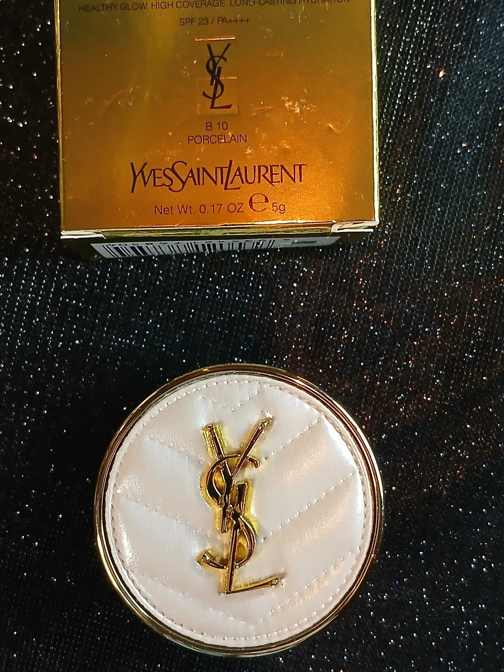 New In Box YSL Touche Eclat Glow Pact Cushion Foundation B10 Travel Mini 5g/.17